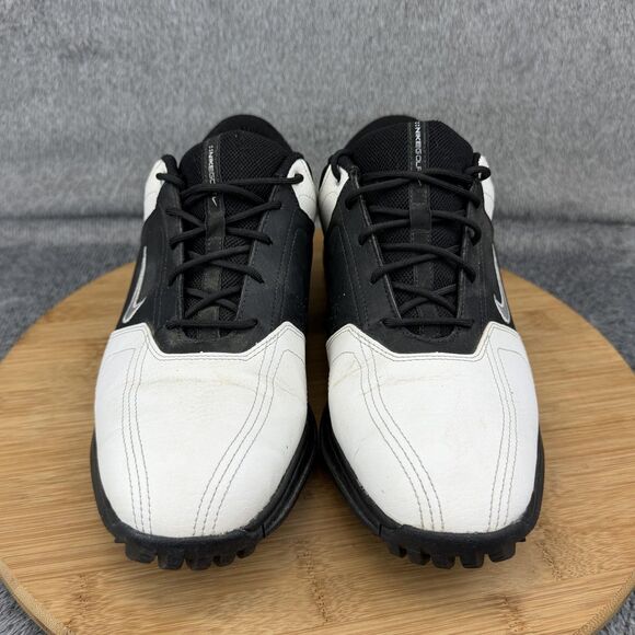 Nike Golf Shoes Mens Size 7.5 White Black Leather Spiked Sneakers 336040-101 main image 6